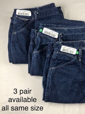 3 Pair-Bulwark FR Jeans Mens 44x32 Blue Denim Flame Resistant NFPA 2112 Ed 2007